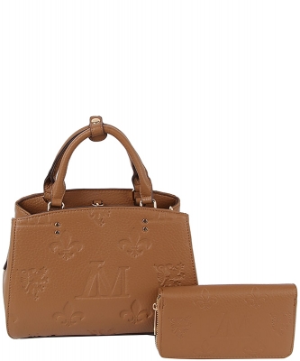 Embossed Monogram 2-in-1 Satchel LMR0031WZ BROWN